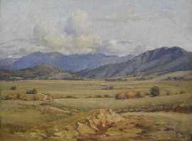 Appraisal: Robert Johnson - Mount Buffalo Ranges oil on canvas signed