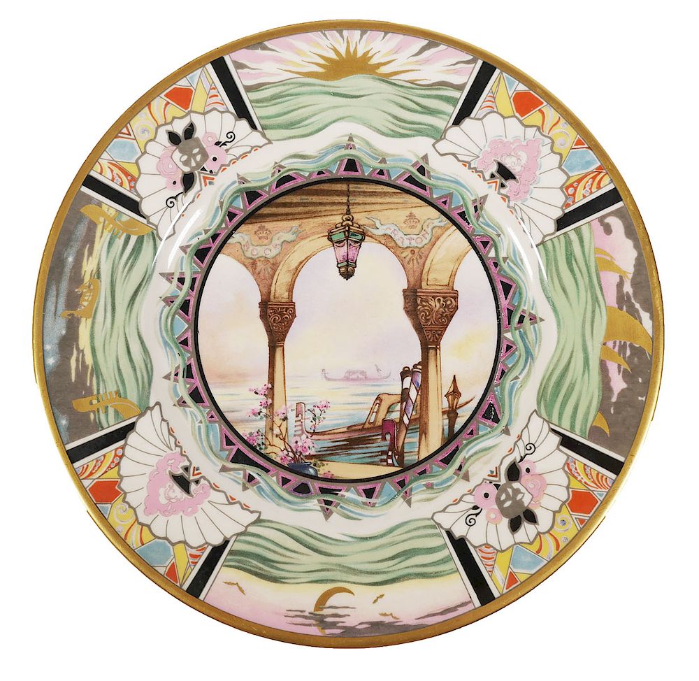 Appraisal: BOCA RATON Club Plate s Art Deco Scammell Lamberton plate