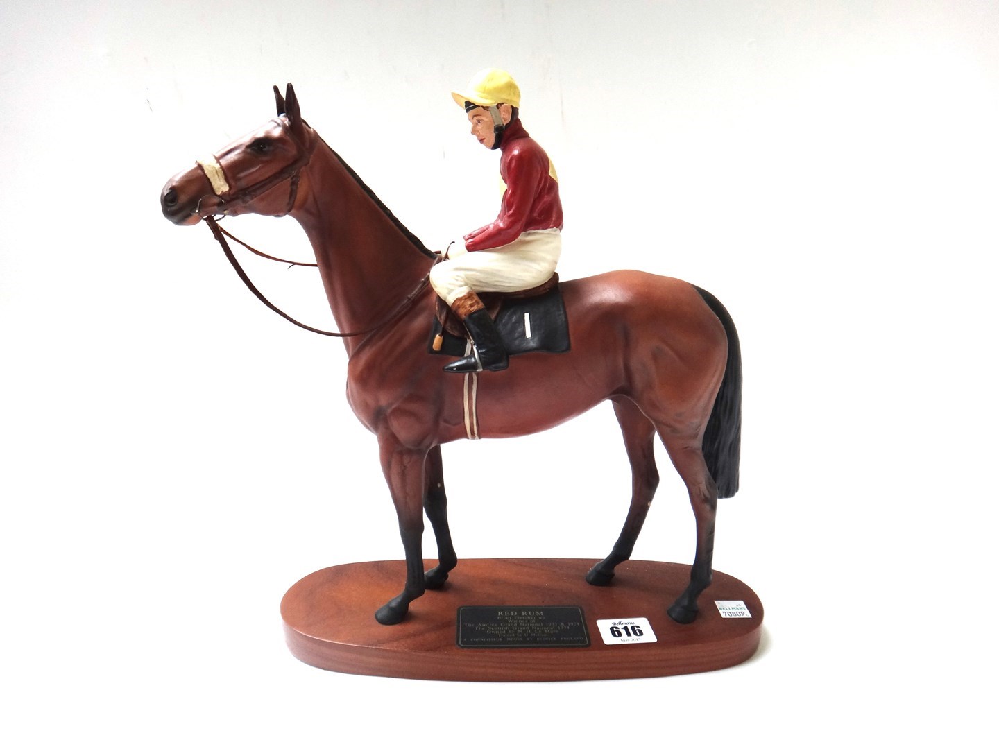 Appraisal: A Beswick horse 'Red Rum' 'Brian Fletcher Up ' mounted