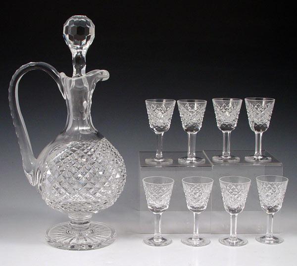 Appraisal: WATERFORD DECANTER AND CORDIAL STEMS Set of signed Alana cordials