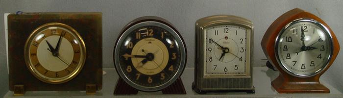 Appraisal: electric alarm clocks Telechron Whitehall-Hammond Bond electric tall Estimate -