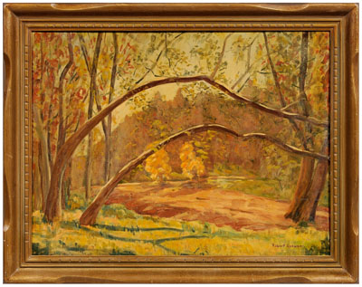 Appraisal: Painting attributed to Robert Spencer Pennsylvania - woodland landscape signed