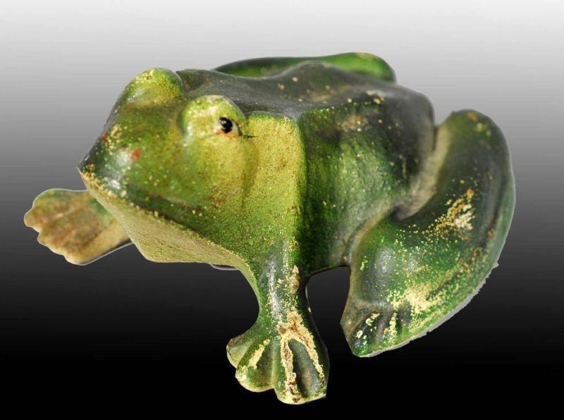 Appraisal: Cast Iron Frog Doorstop Description Made by John Wright Full