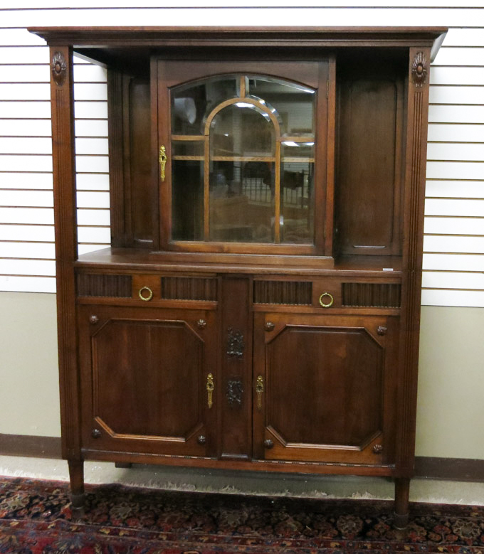 Appraisal: LOUIS XVI STYLE WALNUT SIDEBOARD Belgian early th century with