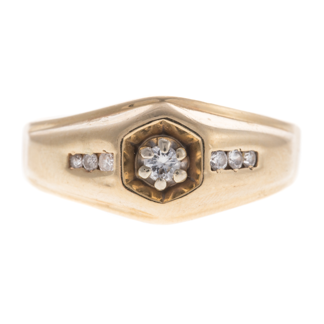 Appraisal: A Gent's K Diamond Band K yellow gold gent's ring