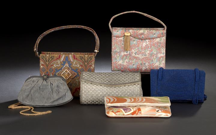 Appraisal: Six-Piece Collection of Evening Bags consisting of a Sheila Davlin