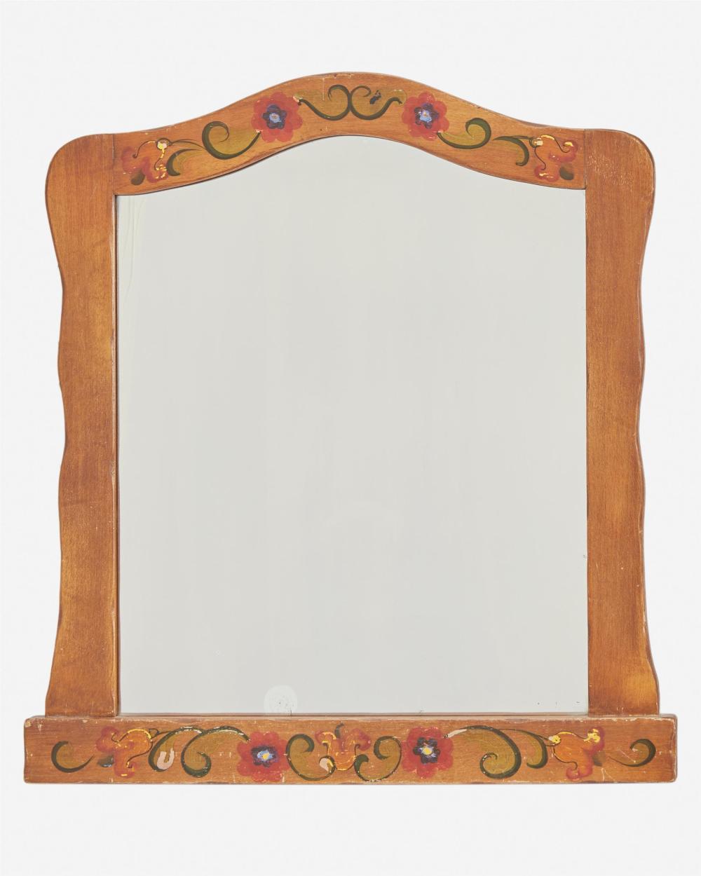 Appraisal: A Monterey-style painted wood wall mirror Second-quarter th Century California