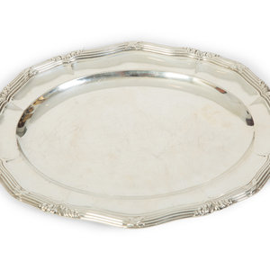 Appraisal: A French Silver Tray Odiot Paris th Century marked for