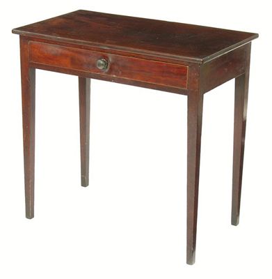 Appraisal: An early th century mahogany side table the frieze drawer