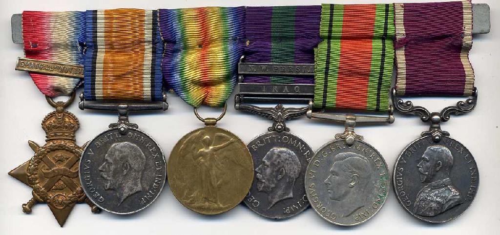 Appraisal: World War One Group of Six Star th Aug- nd