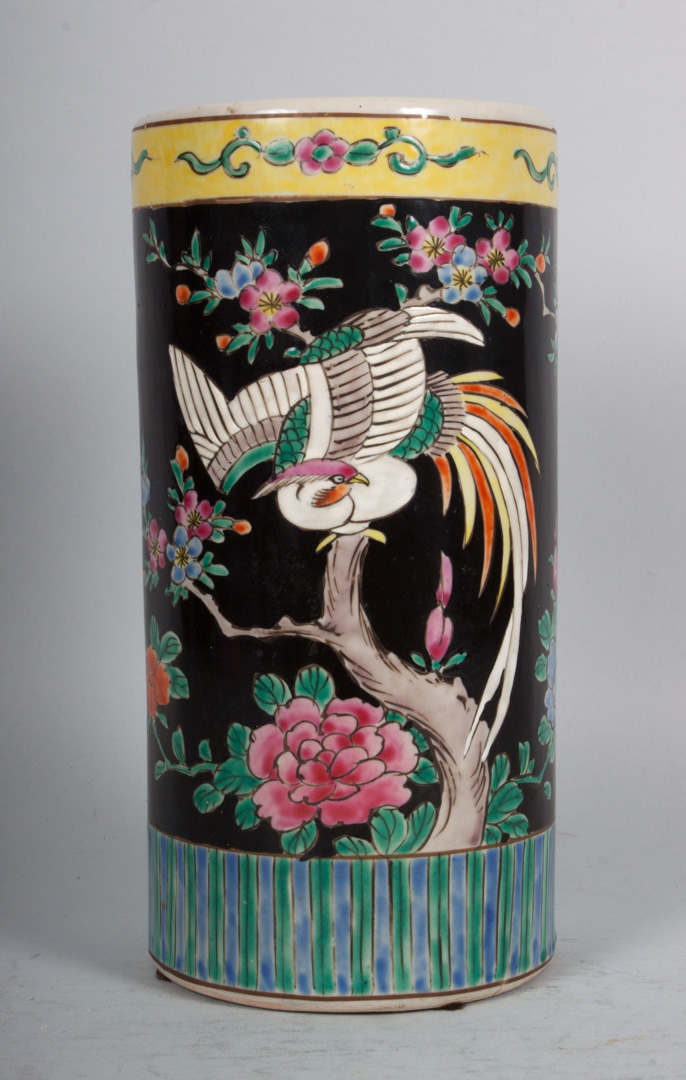 Appraisal: Chinese Export porcelain vase late th century floral and bird