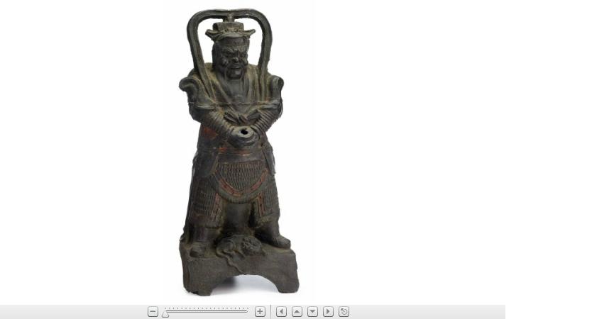 Appraisal: Tall Chinese bronze figure of an attendant th century