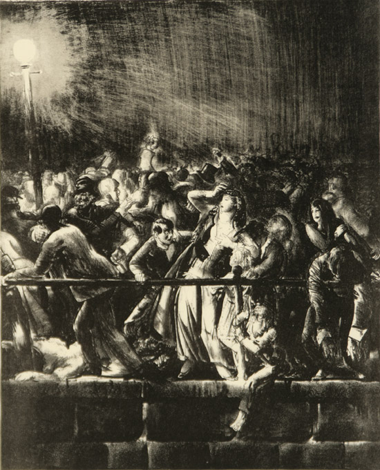 Appraisal: George Wesley Bellows American - The Crowd Mason Lithograph signed