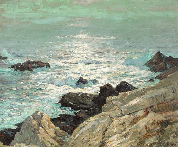 Appraisal: William Ritschel German American - Light on a Rocky Shore