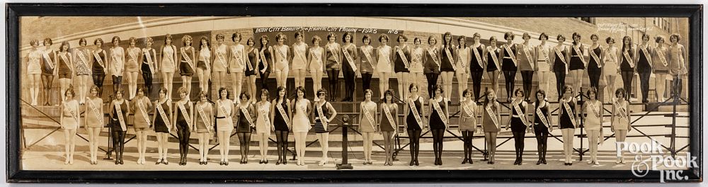 Appraisal: Panoramic Miss America photograph Panoramic Miss America photograph inscribed in