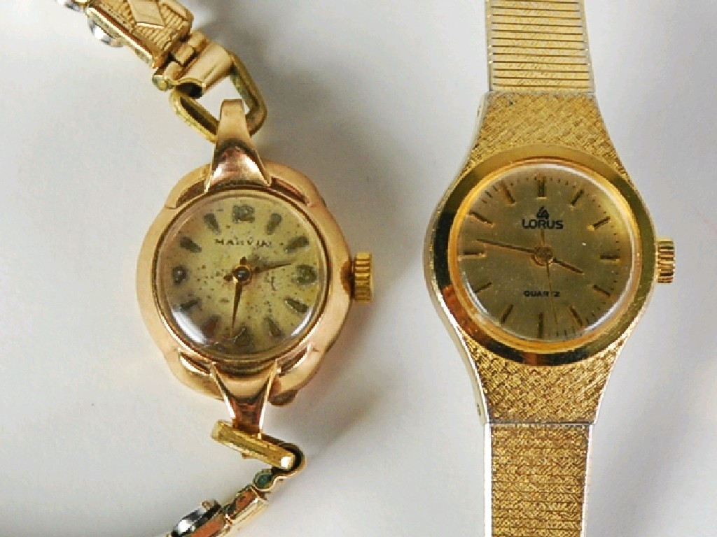 Appraisal: LADY'S MARVIN SWISS ct GOLD WRIST WATCH with small circular