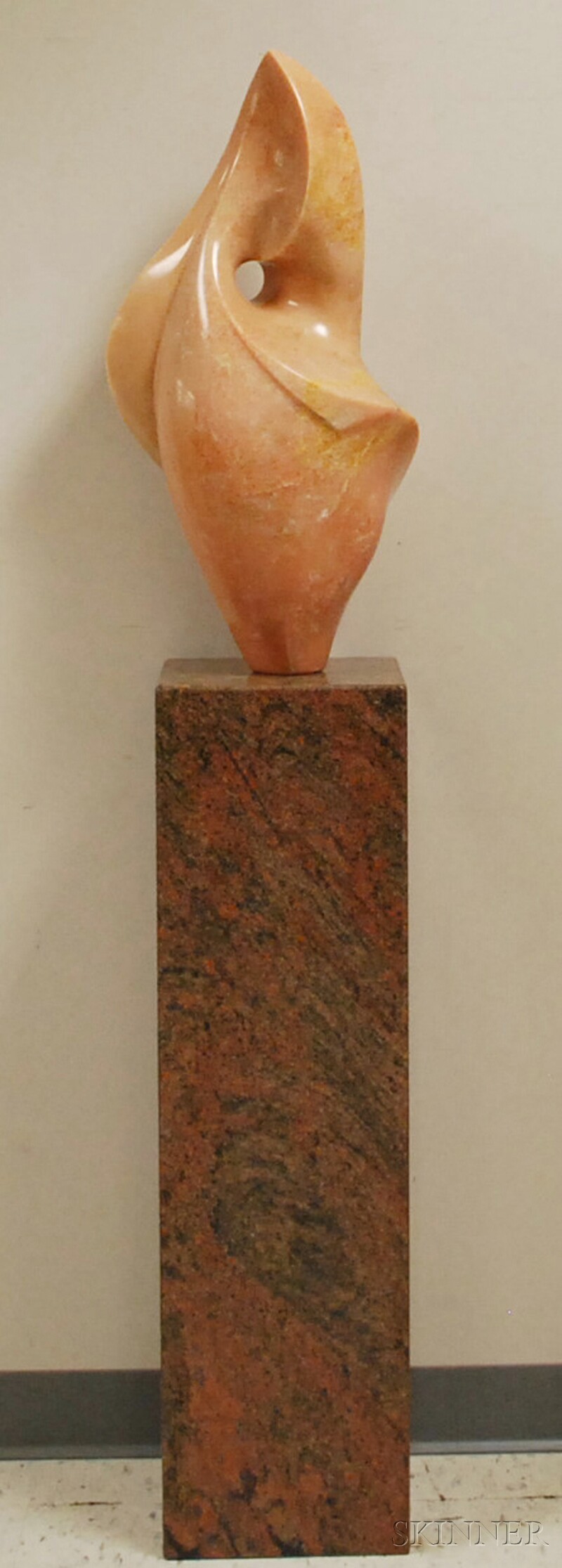 Appraisal: Anne Harris American b Flame Unsigned Pink marble x in