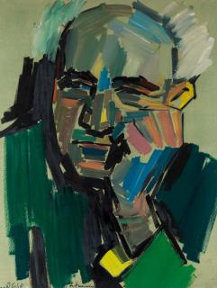 Appraisal: PINCHAS LITVINOVSKY ISRAELI-RUSSIAN - Portrait of David Ben-Gurion oil on