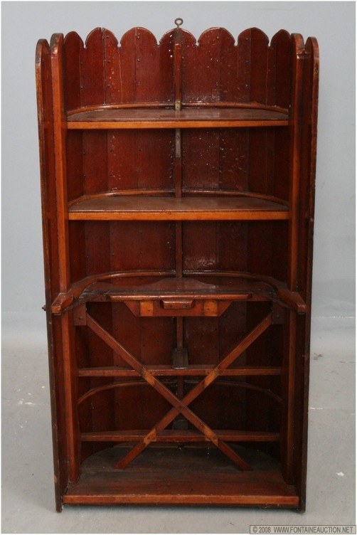 Appraisal: FISHING SCULL BOAT CUPBOARD W x H x D