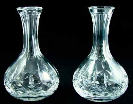 Appraisal: PAIR OF WATERFORD 'LISMORE' GLASS CARAFES marked on the bases