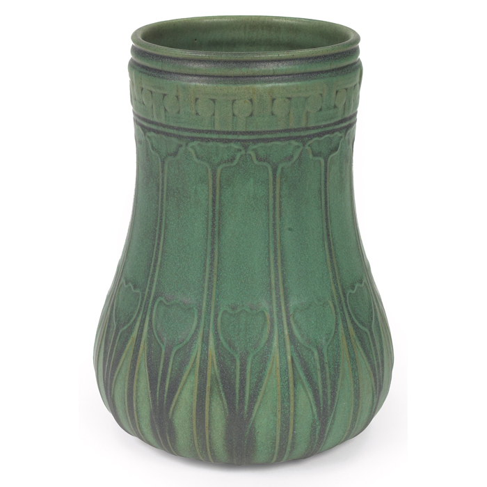 Appraisal: Fine Teco vase shape designed by William Jenney floral design