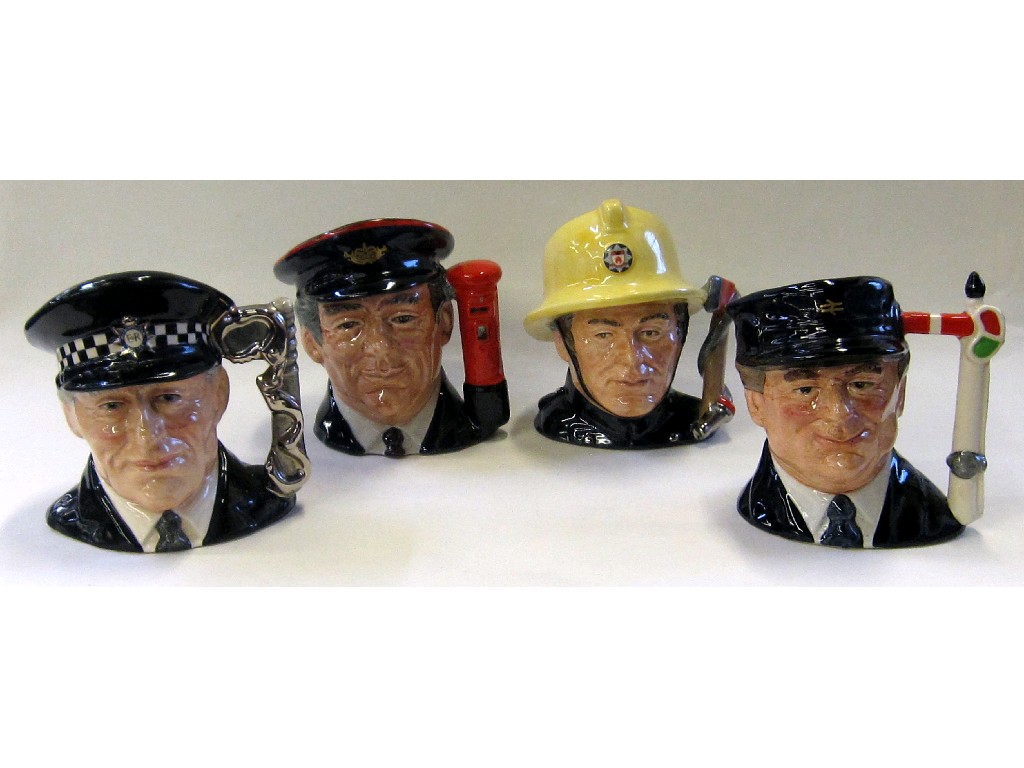 Appraisal: Four Royal Doulton character jugs from The Journey Through Britain