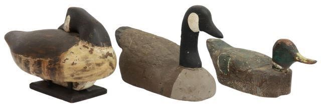 Appraisal: lot of Vintage hand-carved and painted decoys all with weights