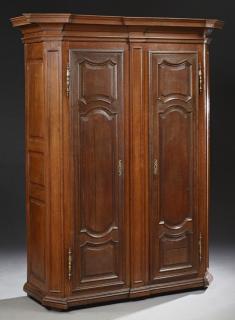 Appraisal: French Louis XV Style Carved Oak Armoire th c the