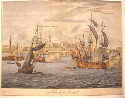 Appraisal: pieces Hand-Colored Engravings Vandergucht G after Lamert Scott Bombay Fort