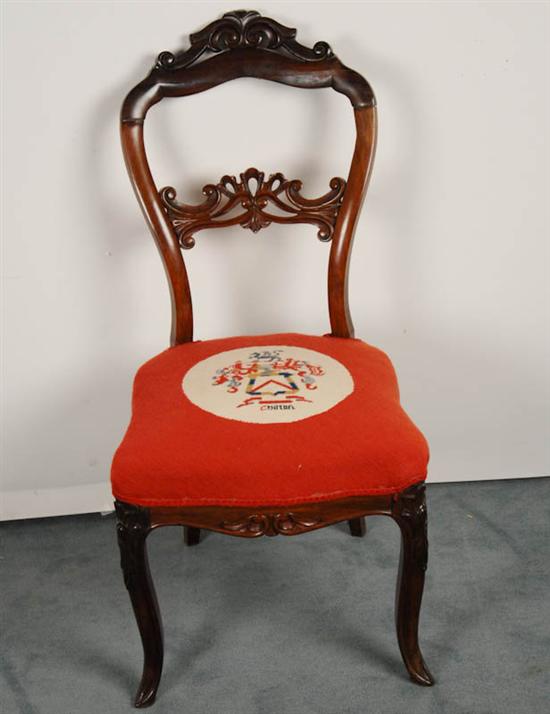 Appraisal: A th C Mahogany Side Chair having a foliate carved