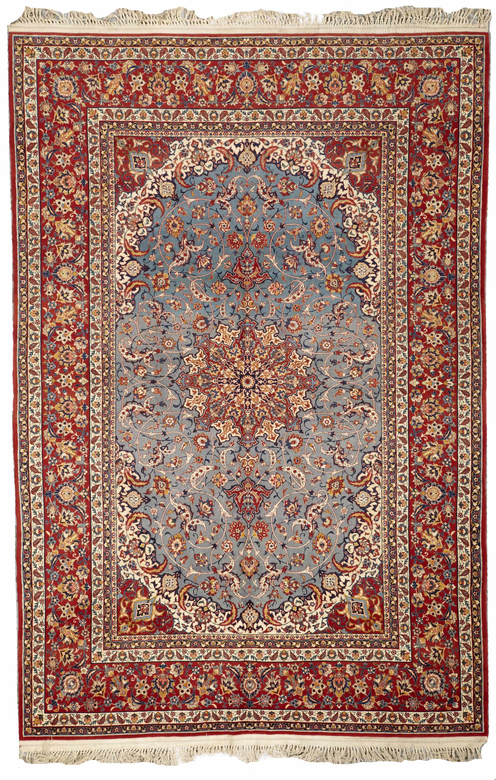 Appraisal: An Isphahan rug Central Persialate th centurysize approximately ft in