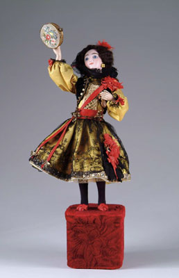 Appraisal: GYPSY AUTOMATON BY LAMBERT An exquisite automaton with a bisque