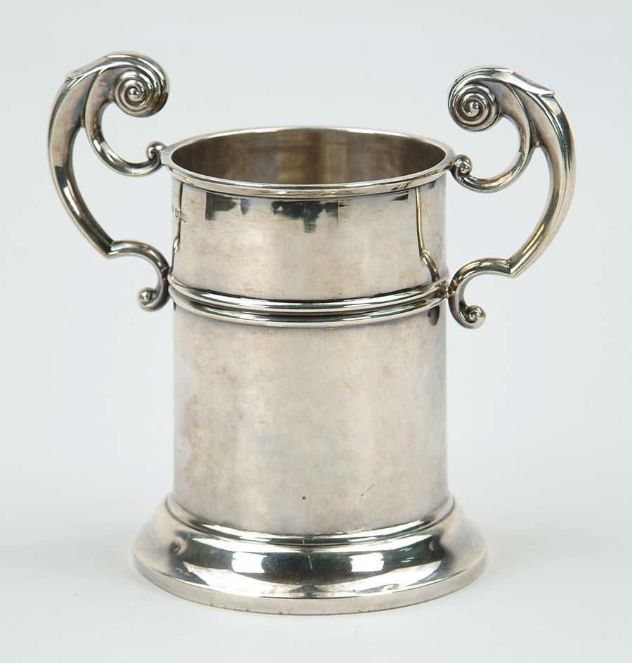 Appraisal: ENGLISH STERLING SILVER TALL WINE COASTER BY WALKER HALL Hallmarked