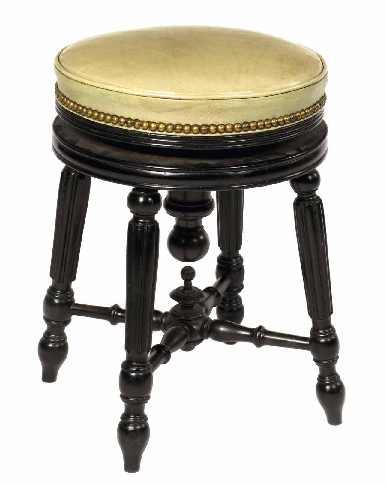 Appraisal: A late Victorian ebonised piano stool