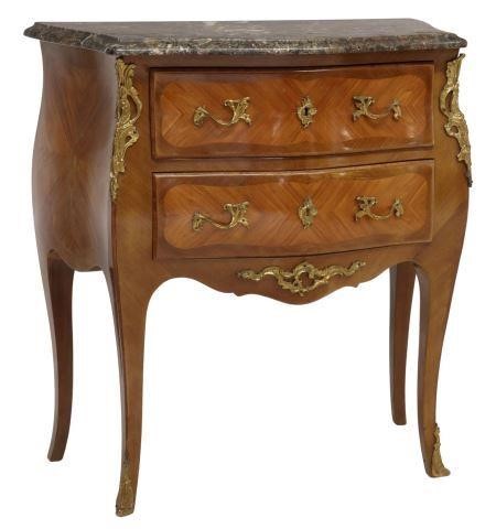 Appraisal: French Louis XV style bombe commode th c having shaped