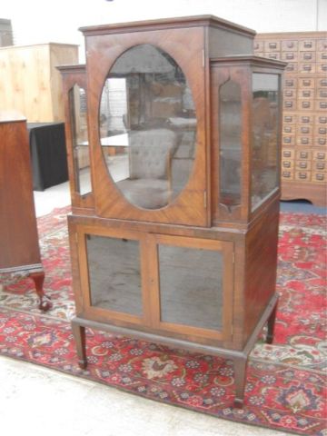 Appraisal: MAHOGANY DISPLAY CABINET