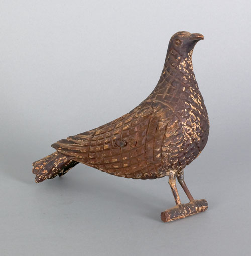 Appraisal: Carved bird in the manner of Aaron Mountz late th