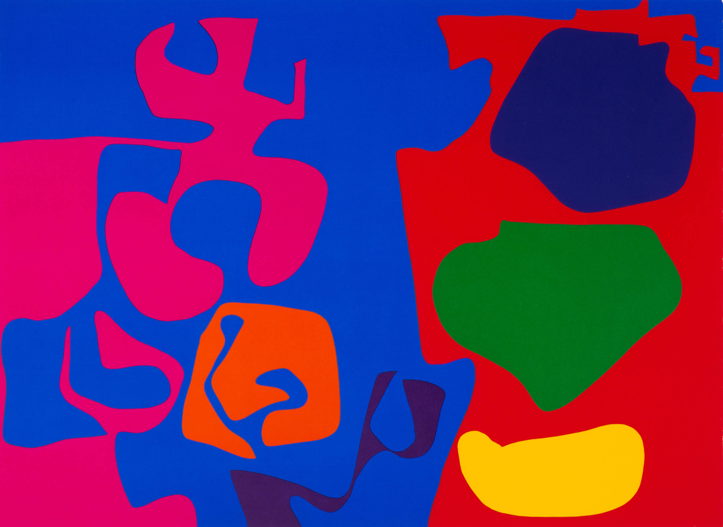 Appraisal: PATRICK HERON BRITISH - JAN Screenprint Signed 'Patrick Heron' lower