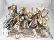 Appraisal: A quantity of silver plate including a four piece Art