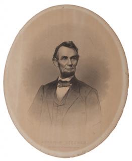 Appraisal: Antique Engraved Portrait of Lincoln Lincoln Abraham Antique Engraved Portrait