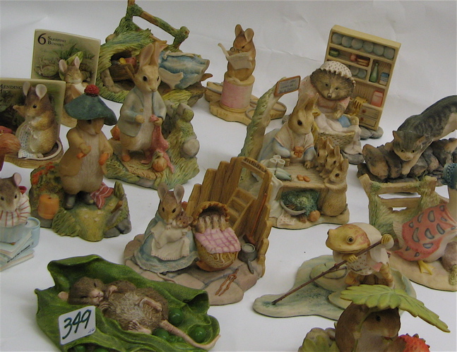 Appraisal: GROUP OF TWENTY-FOUR BEATRIX POTTER FIGURES of painted bisque Examples