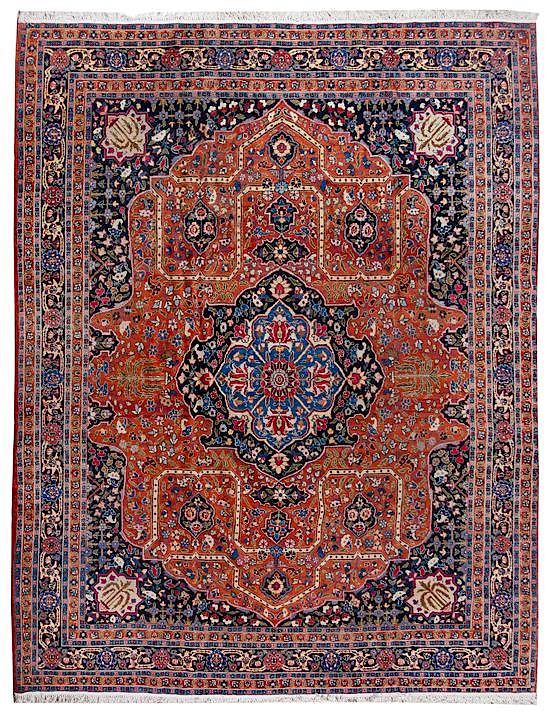 Appraisal: A Tabriz Wool Rug feet inches x feet inches A