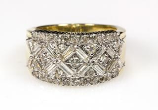 Appraisal: Diamond k yellow and white gold ring Diamond k yellow