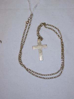 Appraisal: A CT GOLD CROSS on chain long London gms