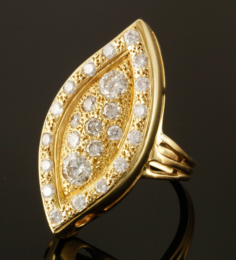 Appraisal: - K Gold and Diamond Ring K yellow gold and