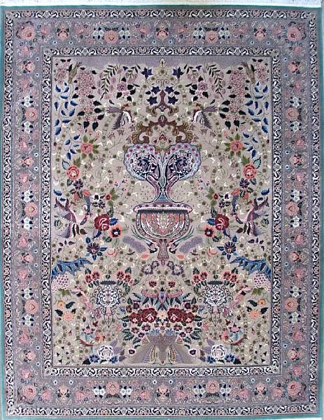 Appraisal: A Qum style carpet size approximately ft x ft