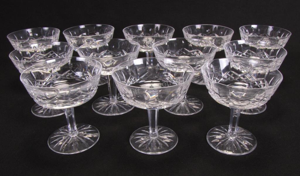 Appraisal: Set of Waterford 'Lismore' Champagne Glasses crystal champagne glasses in