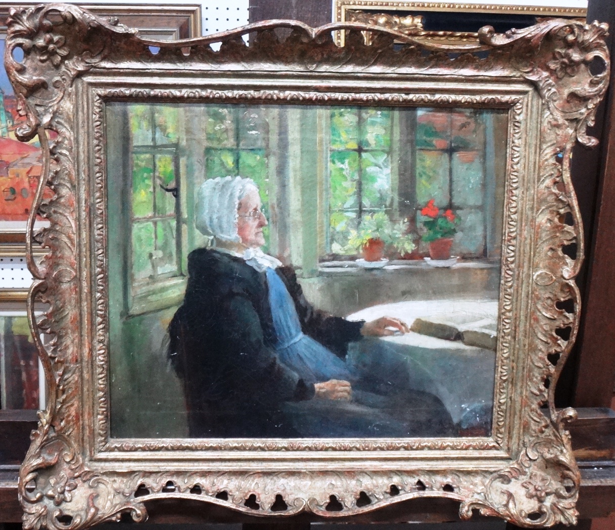 Appraisal: Attributed to Albert Chevallier Tayler - Old woman in a