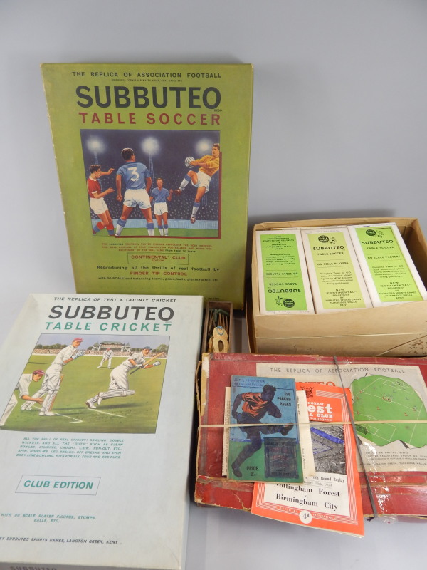 Appraisal: Various games Subbuteo and cricket games