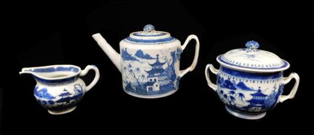 Appraisal: ASIAN Chinese Export porcelain Canton th C assembled tea set